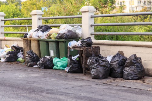 Variety of construction waste materials handled