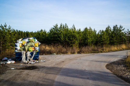 Commercial building utilizing recycling services