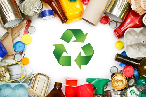 Different types of garden waste ready for disposal