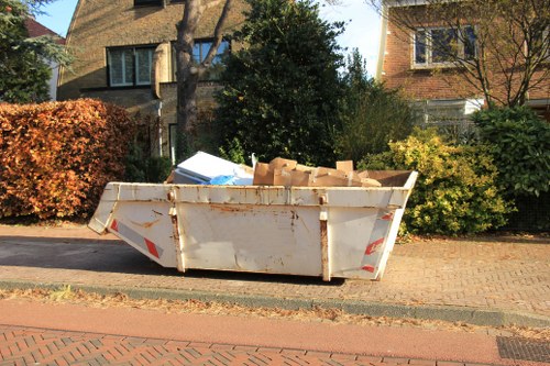 Skip placement complying with local regulations in Crystal Palace